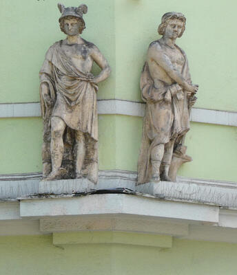 statues on buildings