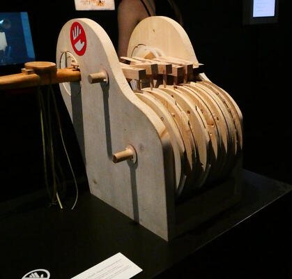 wooden music making machine