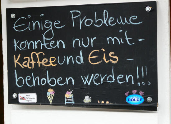 Einige Probleme könnten nur mit Kaffee und Eis behoben werden!!!