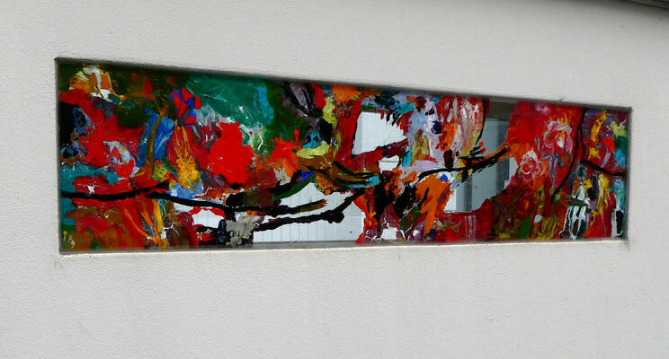 colored glass panel