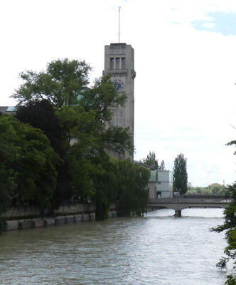 view down isar river