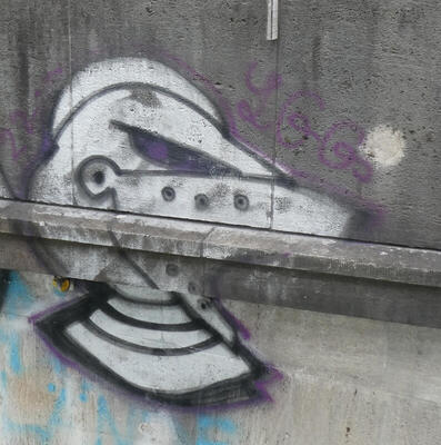 graffiti knights helmet