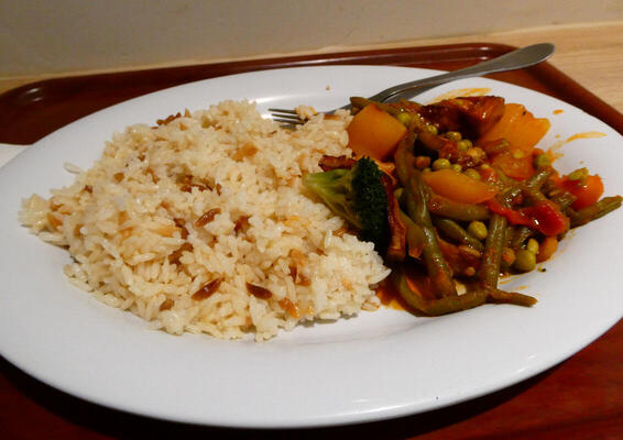 rice and vegetables