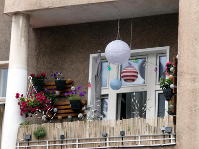 decorated balcony