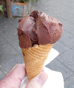 chocolate gelato cone