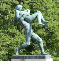 Man lifting woman