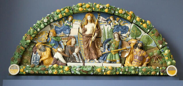 Painted terra cotta Resurrection scene