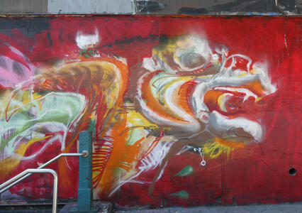 Impressionistic graffitti of Chinese dragon