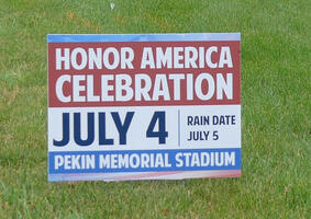 Honor America / July 4 Celebration lawn sign