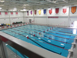 Eight-lane swimming pool
