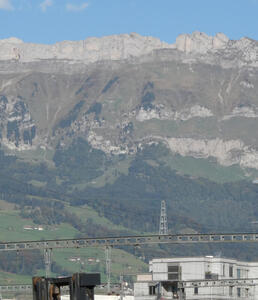 Mountains in background.