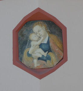 Fresco of Madonna and child