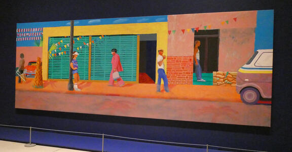 street scene painting