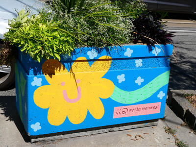 smiling flower planter