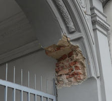 Archway with exposed brickwork