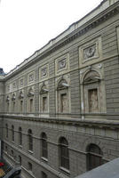 Exterior of building showing niches with statuary